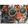 Cadre Home ESPRIT Noir Turquoise Tigre Laqué 60 x 3,5 x 60 cm (2 Unités)
