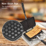 Gaufrier pour cuisinière, poêle à gaufres en fonte antiadhésive Double gaufriers belges pour le camping, la cuisson du petit-déj