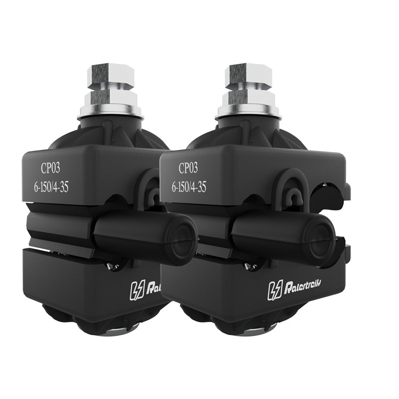 Lot de 2 connecteurs edf de perçage electrique aérien d'isolation pour câbles avec courant, entrée 6/150,mm2 et sortie 4/35mm2