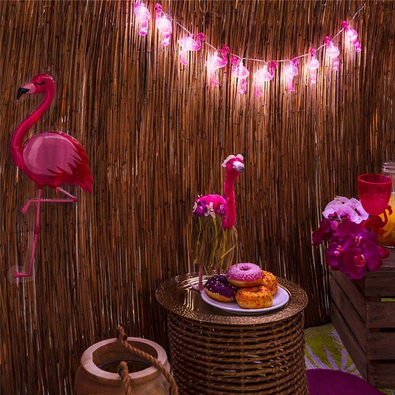 Image secondaire de Boland 52545 Guirlande lumineuse LED Flamant rose Longueur 140 cm Type de pile 2 x AA Décoration Carnaval Fête à thème