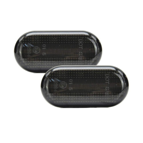 AUTO-STYLE Set de clignoteurs latérales LED compatible avec Renault Divers - Smoke - incl. Dynamic Running Light