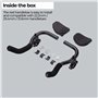 BBB AeroComfort Barres Triathlon en Aluminium Aerobar Ergo-Bend pour Vélos de Route Cyclisme-Guidons, Noir, 25,4