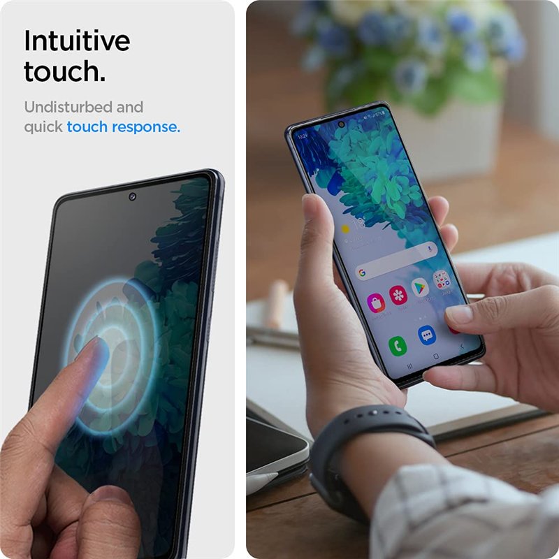 Image secondaire de Spigen, Verre trempé pour Galaxy S20 FE, Couverture complète, Compatible avec Les Coques, Extreme Résistant aux Rayures, Ultra c
