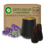 Air Wick Diffuseur d’huiles Essentielles Essential Mist + 2 Recharges Parfum Lavande et Camomille Blanc