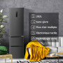 CHIQ Réfrigérateur Combiné avec 3 portes, Sans givre 282L,CID282NEIBE Double système inverter,Flux d'air multiples, Électronique