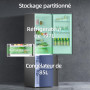 CHIQ Réfrigérateur Combiné avec 3 portes, Sans givre 282L,CID282NEIBE Double système inverter,Flux d'air multiples, Électronique