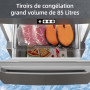 CHIQ Réfrigérateur Combiné avec 3 portes, Sans givre 282L,CID282NEIBE Double système inverter,Flux d'air multiples, Électronique