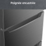 CHIQ Réfrigérateur Combiné avec 3 portes, Sans givre 282L,CID282NEIBE Double système inverter,Flux d'air multiples, Électronique