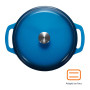 Amazon Basics Ronde Faitout en fonte émaillée, 5.7 l, Bleu