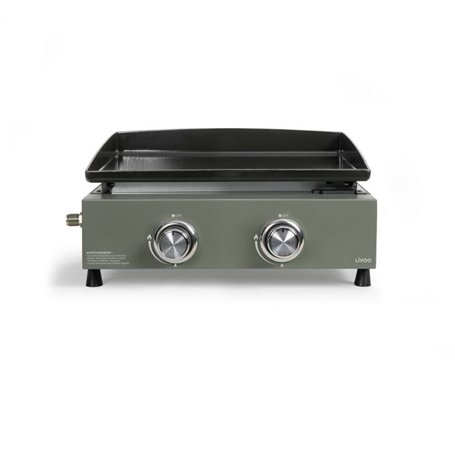 Livoo Plancha gaz 5000w plaque acier émaillé 45.5x35.5cm - DOC323