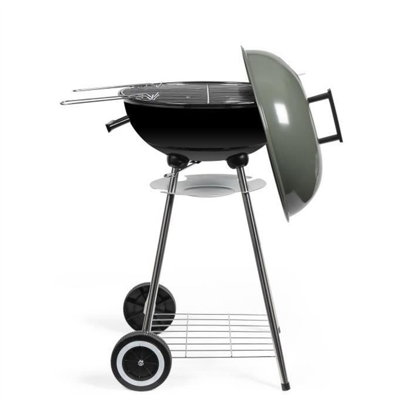 Image secondaire de Barbecue a charbon - LIVOO - DOC172K - ø41 cm - Grille en acier chromé - Hauteur 69,5 cm - Poignées - 2 roues crantées