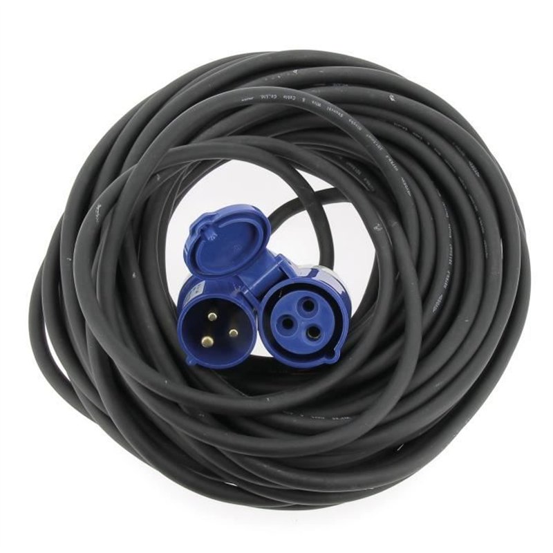 Image secondaire de Rallonge secteur - EZA - 25m - Section de câble 1,5 mm² - 220 V - 16 A - CEE17 - Avec sac de transport
