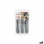 Ensemble de Couverts Gris Argenté Acier inoxydable Plastique (6 Unités)