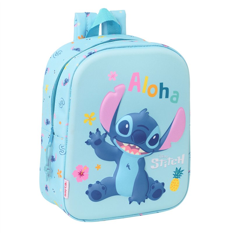 Sac à dos enfant Lilo & Stitch Bleu clair 22 x 27 x 10 cm 3D