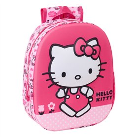Sac à dos enfant Hello Kitty Rose 27 x 33 x 10 cm 3D Sac à dos enfant Hello Kitty Rose 27 x 33 x 10 cm 3D