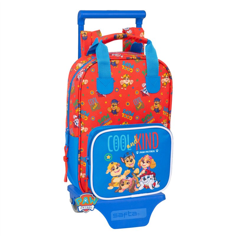 Cartable à roulettes The Paw Patrol Cool Bleu Rouge 20 x 28 x 8 cm