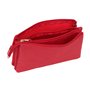 Trousse Fourre-Tout Triple Sevilla Fútbol Club Rouge 22 x 12 x 3 cm