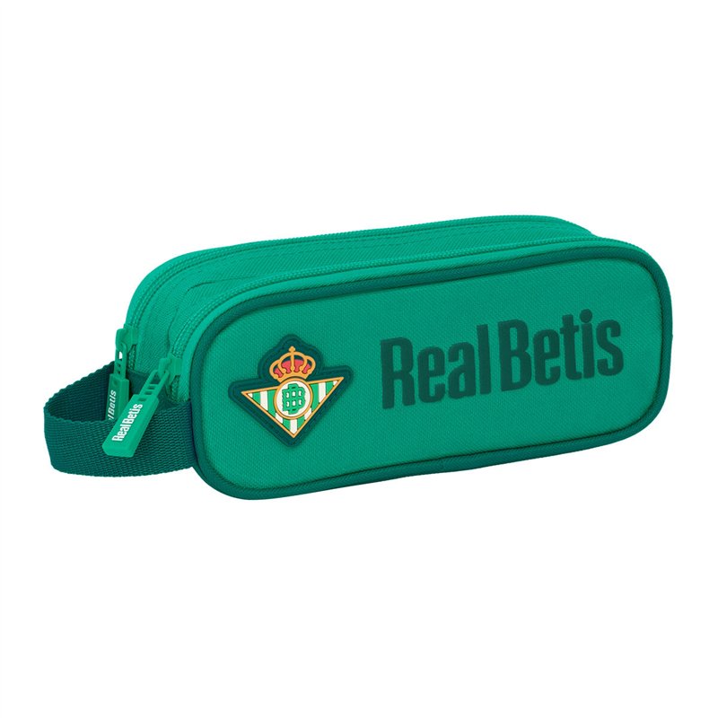 Trousse Fourre-Tout Double Real Betis Balompié Vert 21 x 8 x 6 cm