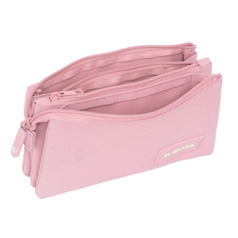 Image secondaire de Trousse Fourre-Tout Triple El Ganso Pink Rose 22 x 12 x 3 cm