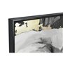 Cadre DKD Home Decor Blanc Noir Gris Doré Eléphant Colonial 100 x 4 x 140 cm (2 Unités)