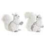 Décorations de Noël DKD Home Decor Blanc Écureuil 22 x 11 x 22 cm (2 Unités)