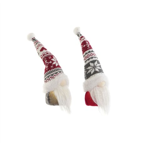 Décorations de Noël DKD Home Decor Multicouleur Gnome 7 x 7 x 25 cm (2 Unités)