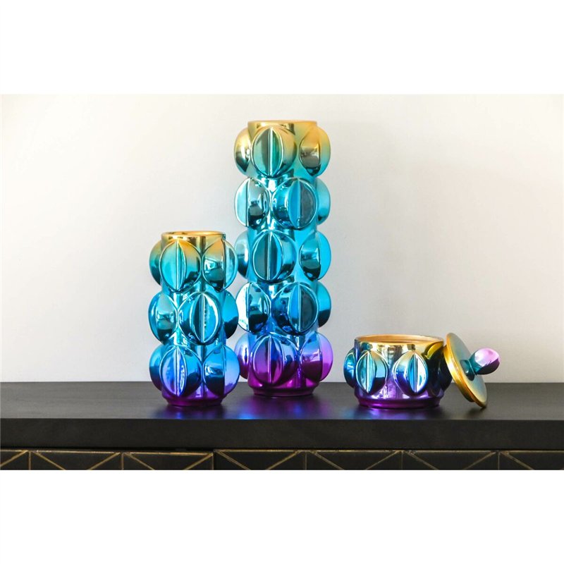 Image secondaire de Vase Home ESPRIT Multicouleur Grès Moderne 15 x 15 x 14 cm