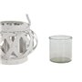 Bougeoir Home ESPRIT Blanc Bois Verre 18 x 18 x 13 cm