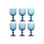 Set de Verres Home ESPRIT Bleu Verre 260 ml (6 Unités)