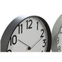 Horloge Murale Home ESPRIT Noir Gris PVC 30 x 4 x 30 cm (2 Unités)