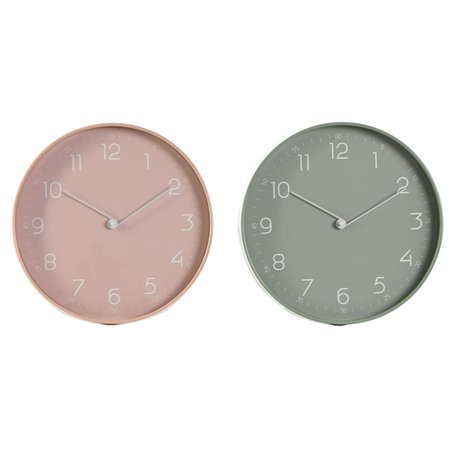Horloge Murale Home ESPRIT Menthe PVC 30 x 4 x 30 cm (2 Unités)