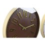 Horloge Murale Home ESPRIT Blanc Marron Doré PVC 45 x 4 x 45 cm (2 Unités)