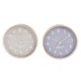 Horloge Murale Home ESPRIT Beige Gris PVC 30 x 4 x 30 cm (2 Unités)