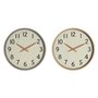 Horloge Murale Home ESPRIT Beige Naturel PVC Bois 30 x 4