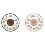 Horloge Murale Home ESPRIT Marron Naturel PVC Bois 30 x 4