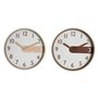 Horloge Murale Home ESPRIT Marron Naturel PVC Bois 30 x 4