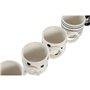 Ensemble de tasses à café Home ESPRIT Blanc Noir Porcelaine 90 ml