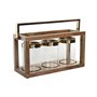 Bougeoir Home ESPRIT Marron Acier Bois de manguier 51 x 19 x 33 cm