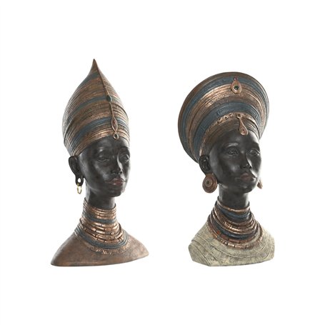 Figurine Décorative Home ESPRIT Marron Africaine 30 x 20 x 53 cm (2 Unités)