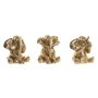 Figurine Décorative Home ESPRIT Doré Eléphant 13 x 12 x 14 cm (3 Unités)