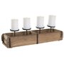 Bougeoir Home ESPRIT Naturel Fer Teck 60 x 15 x 14 cm