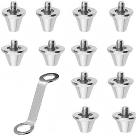 12 crampons de rechange pour chaussures de football robustes en aluminium avec clé à taquet pour entraînement optimal et rugby