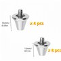 12 crampons de rechange pour chaussures de football robustes en aluminium avec clé à taquet pour entraînement optimal et rugby, 