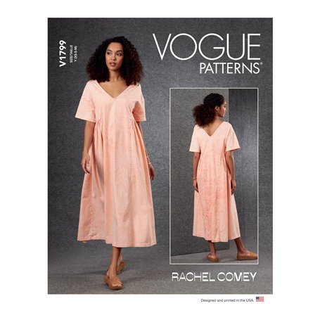 Vogue Patterns V1799ZZ Robe ZZ pour femme (L-XL-XXL)