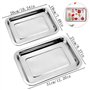 Plaque à Pâtisserie Acier Inox Plaque de Cuisson Four Pour Maison Cuisine Plaques de Cuisson en Acier Inoxydable Rectangulaire P