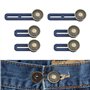 Lot de 6 Rallonges de Boutons pour Pantalons et Jeans - Attaches pour Jupes et Taille - Crochets et Barres pour Femmes