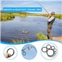 JDCMEI 55 Pièces Anneaux de Guidage de Canne à Pêche, Canne à Pêche Céramique Guides Anneau 11 Tailles 3,8mm-29,8mm Anneaux de G