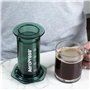 AeroPress Cafetière Clear Verte – Méthode 3 en 1 combinant cafetière à piston et espresso-style – Café corsé sans amertume – Pet