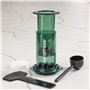 AeroPress Cafetière Clear Verte – Méthode 3 en 1 combinant cafetière à piston et espresso-style – Café corsé sans amertume – Pet