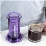 AeroPress Cafetière Clear Violette – Méthode 3 en 1 combinant cafetière à piston et espresso – Café corsé sans amertume – Petite